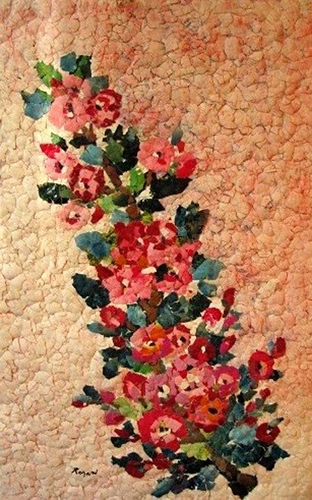 Flori de merişor - Mozaic din coji de oua