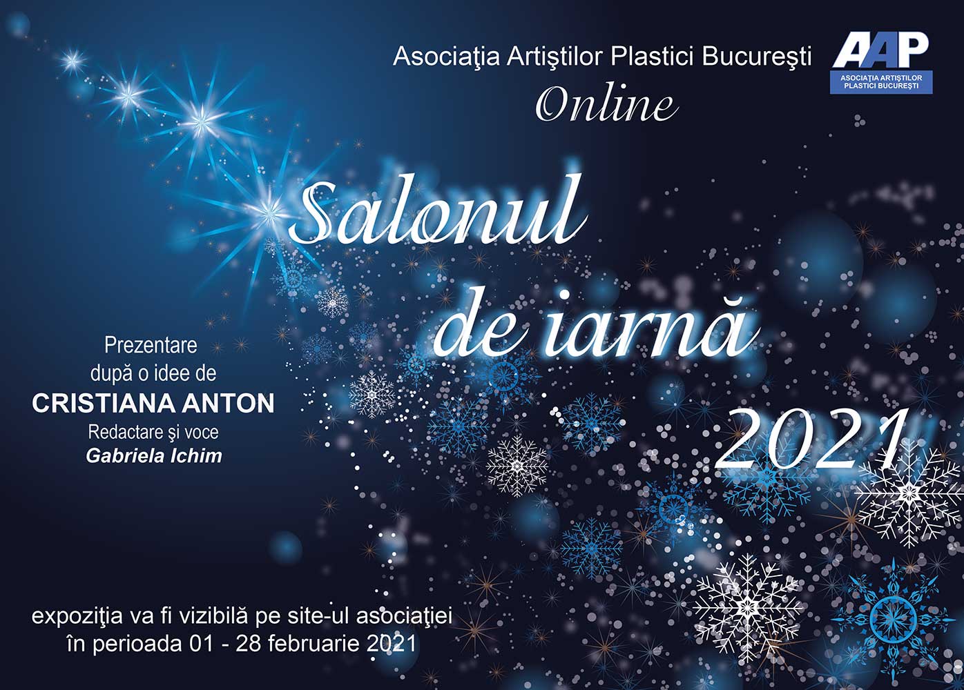 Afis AAPB - „SALONUL DE IARNĂ” - ONLINE - Bucureşti - 01 - 28 februarie 2021