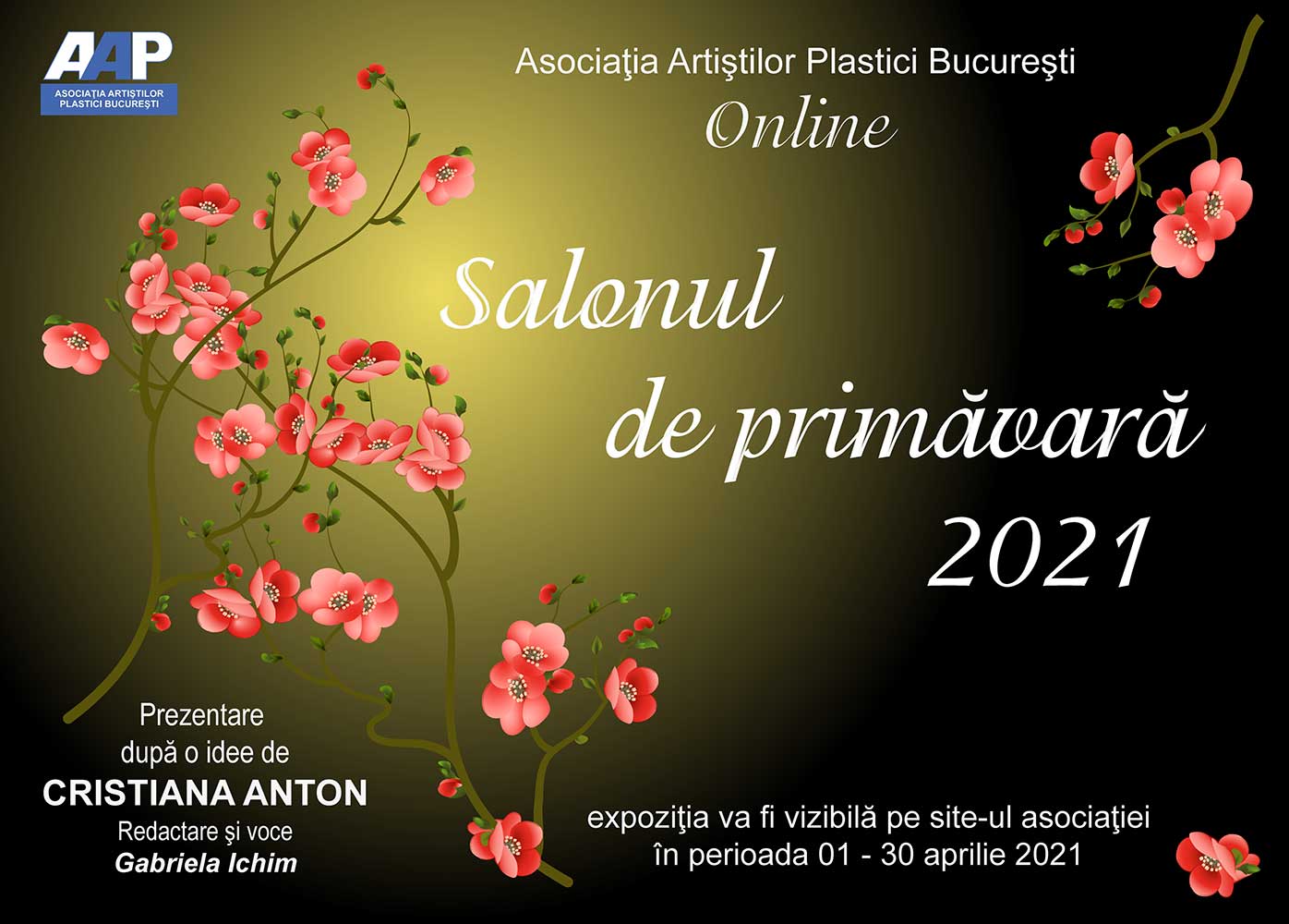 Afis AAPB - „SALONUL DE PRIMĂVARĂ” - ONLINE - Bucureşti - 01 - 30 aprilie 2021